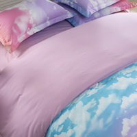 Colorful Clouds Pink Bedding Set Modern Bedding Cheap Bedding Discount Bedding Bed Sheet Pillow Sham Pillowcase Duvet Cover Set