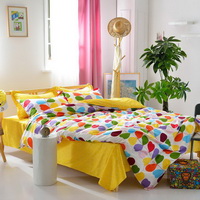 Hearts Balloons Yellow Bedding Set Modern Bedding Cheap Bedding Discount Bedding Bed Sheet Pillow Sham Pillowcase Duvet Cover Set