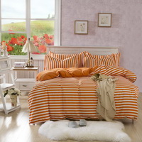 Modern Stripes Orange Bedding Set Modern Bedding Cheap Bedding Discount Bedding Bed Sheet Pillow Sham Pillowcase Duvet Cover Set