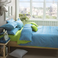 Plaids Blue Bedding Set Modern Bedding Cheap Bedding Discount Bedding Bed Sheet Pillow Sham Pillowcase Duvet Cover Set