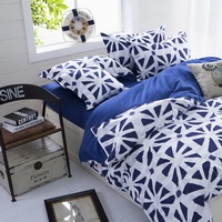 Radial Pattern Blue Bedding Set Modern Bedding Cheap Bedding Discount Bedding Bed Sheet Pillow Sham Pillowcase Duvet Cover Set