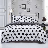 Stars Black And White Bedding Set Modern Bedding Cheap Bedding Discount Bedding Bed Sheet Pillow Sham Pillowcase Duvet Cover Set