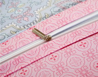 April Pink Bedding Set Girls Bedding Floral Bedding Duvet Cover Pillow Sham Flat Sheet Gift Idea