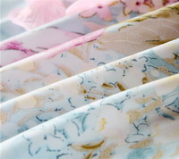 Beauty Everywhere Blue Bedding Set Girls Bedding Floral Bedding Duvet Cover Pillow Sham Flat Sheet Gift Idea