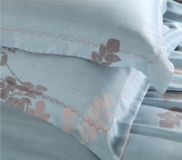 Dancing Flowers Blue Bedding Set Girls Bedding Floral Bedding Duvet Cover Pillow Sham Flat Sheet Gift Idea