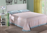 Dancing Flowers Blue Bedding Set Girls Bedding Floral Bedding Duvet Cover Pillow Sham Flat Sheet Gift Idea