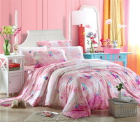 Dancing Pink Bedding Set Girls Bedding Floral Bedding Duvet Cover Pillow Sham Flat Sheet Gift Idea