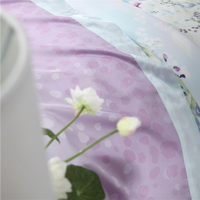 Delicate Fragrance Purple Bedding Set Girls Bedding Floral Bedding Duvet Cover Pillow Sham Flat Sheet Gift Idea