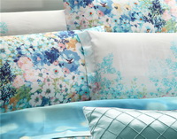 Felicity Blue Bedding Set Girls Bedding Floral Bedding Duvet Cover Pillow Sham Flat Sheet Gift Idea