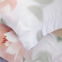 Gentle Breeze Pink Bedding Set Girls Bedding Floral Bedding Duvet Cover Pillow Sham Flat Sheet Gift Idea