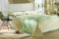 Happy Hour Green Bedding Set Girls Bedding Floral Bedding Duvet Cover Pillow Sham Flat Sheet Gift Idea
