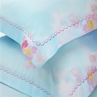 Listen To Flower Blue Bedding Set Girls Bedding Floral Bedding Duvet Cover Pillow Sham Flat Sheet Gift Idea