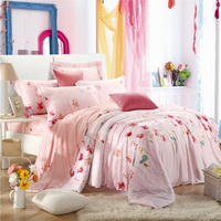Mela Pink Bedding Set Girls Bedding Floral Bedding Duvet Cover Pillow Sham Flat Sheet Gift Idea