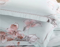 Orchid Dream Blue Bedding Set Girls Bedding Floral Bedding Duvet Cover Pillow Sham Flat Sheet Gift Idea