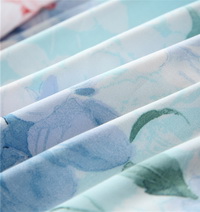 Romantic Flowers Blue Bedding Set Girls Bedding Floral Bedding Duvet Cover Pillow Sham Flat Sheet Gift Idea