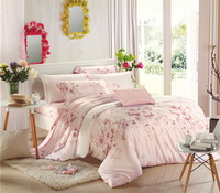 Secret Language Pink Bedding Set Girls Bedding Floral Bedding Duvet Cover Pillow Sham Flat Sheet Gift Idea