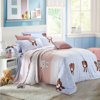 The Cubs Blue Bedding Set Girls Bedding Floral Bedding Duvet Cover Pillow Sham Flat Sheet Gift Idea