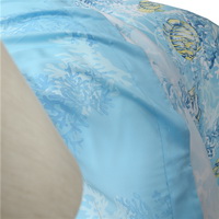 Underwater World Blue Bedding Set Girls Bedding Floral Bedding Duvet Cover Pillow Sham Flat Sheet Gift Idea