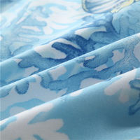 Underwater World Blue Bedding Set Girls Bedding Floral Bedding Duvet Cover Pillow Sham Flat Sheet Gift Idea
