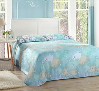 White Lover Blue Bedding Set Girls Bedding Floral Bedding Duvet Cover Pillow Sham Flat Sheet Gift Idea