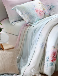 Wonderful World Blue Bedding Set Girls Bedding Floral Bedding Duvet Cover Pillow Sham Flat Sheet Gift Idea