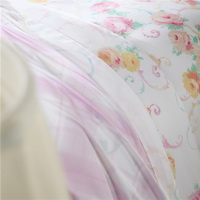 Flower City White Bedding Set Luxury Bedding Girls Bedding Duvet Cover Pillow Sham Flat Sheet Gift Idea