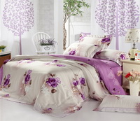 Flower Language Purple Bedding Set Luxury Bedding Girls Bedding Duvet Cover Pillow Sham Flat Sheet Gift Idea