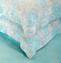 Leaf Language Blue Bedding Set Luxury Bedding Girls Bedding Duvet Cover Pillow Sham Flat Sheet Gift Idea