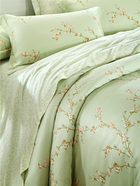 Quiet Good Green Bedding Set Luxury Bedding Girls Bedding Duvet Cover Pillow Sham Flat Sheet Gift Idea