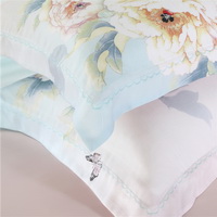 Spring Blue Bedding Set Luxury Bedding Girls Bedding Duvet Cover Pillow Sham Flat Sheet Gift Idea