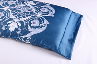 Kelly Blue Bedding Set Luxury Bedding Collection Satin Egyptian Cotton Duvet Cover Set