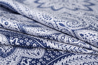 Simon Blue Bedding Set Luxury Bedding Collection Satin Egyptian Cotton Duvet Cover Set