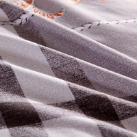 Aron Tartan Grey Bedding Set Modern Bedding Collection Floral Bedding Stripe And Plaid Bedding Christmas Gift Idea