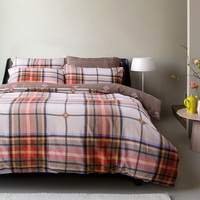 Durman Brown Bedding Set Modern Bedding Collection Floral Bedding Stripe And Plaid Bedding Christmas Gift Idea