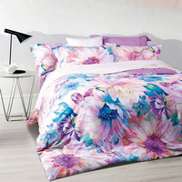 Flourishing Flowers Purple Bedding Set Modern Bedding Collection Floral Bedding Stripe And Plaid Bedding Christmas Gift Idea