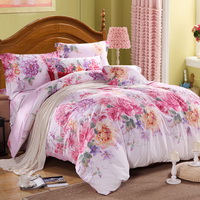 Flower Song Pink Bedding Set Modern Bedding Collection Floral Bedding Stripe And Plaid Bedding Christmas Gift Idea