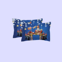 Christmas Castle Blue Bedding Duvet Cover Set Duvet Cover Pillow Sham Kids Bedding Gift Idea