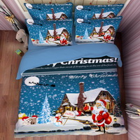 Christmas Eve Blue Bedding Duvet Cover Set Duvet Cover Pillow Sham Kids Bedding Gift Idea