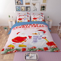 Christmas Snowman Pink Bedding Duvet Cover Set Duvet Cover Pillow Sham Kids Bedding Gift Idea