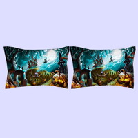 Halloween Forest Blue Bedding Duvet Cover Set Duvet Cover Pillow Sham Kids Bedding Gift Idea
