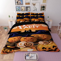 Halloween Pumpkin Lantern Yellow Bedding Duvet Cover Set Duvet Cover Pillow Sham Kids Bedding Gift Idea