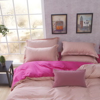 Checks Pink Bedding Set Duvet Cover Pillow Sham Flat Sheet Teen Kids Boys Girls Bedding