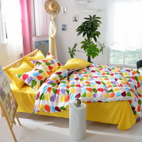 Hearts Yellow Bedding Set Duvet Cover Pillow Sham Flat Sheet Teen Kids Boys Girls Bedding