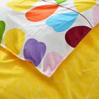 Hearts Yellow Bedding Set Duvet Cover Pillow Sham Flat Sheet Teen Kids Boys Girls Bedding