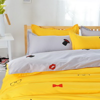 Magic Yellow Bedding Set Duvet Cover Pillow Sham Flat Sheet Teen Kids Boys Girls Bedding