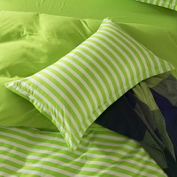 Stripes Green Bedding Set Duvet Cover Pillow Sham Flat Sheet Teen Kids Boys Girls Bedding