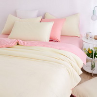 Coral Beige Bedding Set Duvet Cover Pillow Sham Flat Sheet Teen Kids Boys Girls Bedding