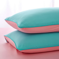 Coral Cyan Bedding Set Duvet Cover Pillow Sham Flat Sheet Teen Kids Boys Girls Bedding