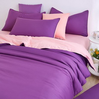 Coral Purple Bedding Set Duvet Cover Pillow Sham Flat Sheet Teen Kids Boys Girls Bedding