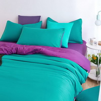 Eggplant Lake Blue Bedding Set Duvet Cover Pillow Sham Flat Sheet Teen Kids Boys Girls Bedding